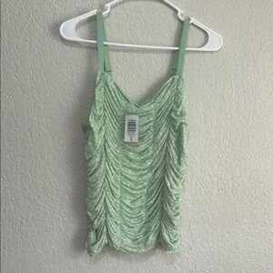 Green Ruched Tank Top